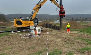 Duben 2025 - realizace štětové stěny